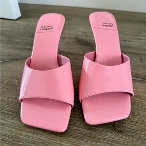 Jeffrey Campbell Pink Mules with Square Toe